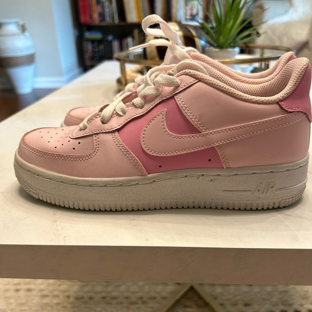 Nike Girls Pink Foam Air Force 1